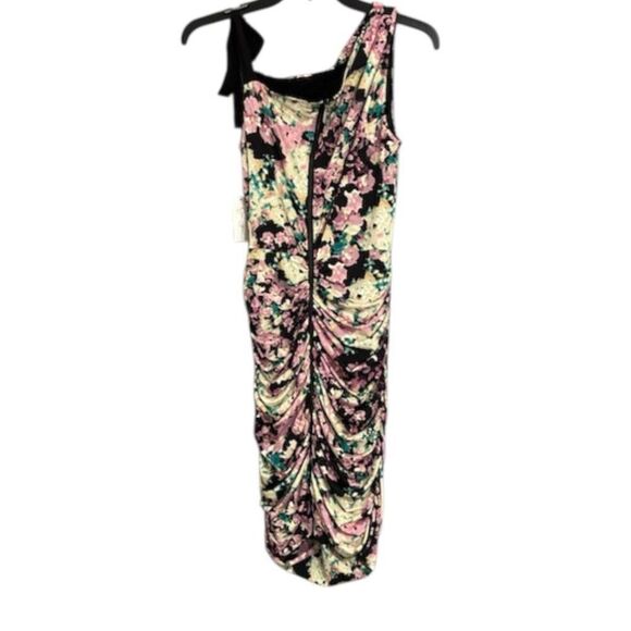 Jessica Simpson RADIOACTIVE HOLLYHOCK Bodycon One Should Tie Multicolor Dress Sz - Picture 4 of 7
